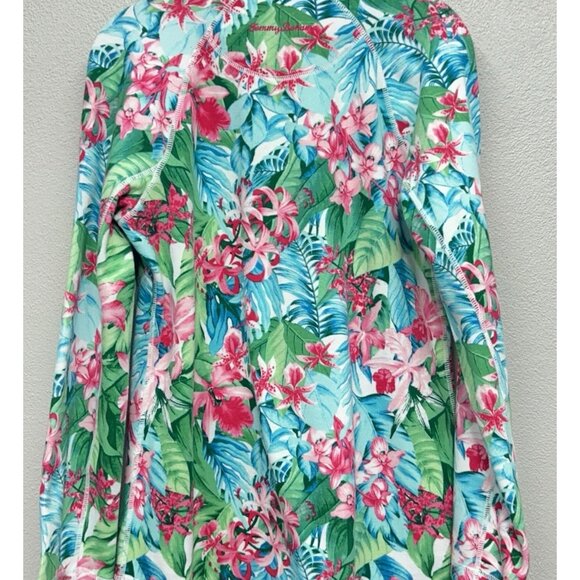 Tommy Bahama Floral Jacket Womens Medium Full Multicolor Tropical Beach Vacation - Picture 2 of 8